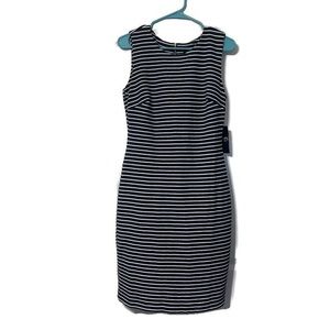 NEW Chaps Blue Striped Sleeveless Dress